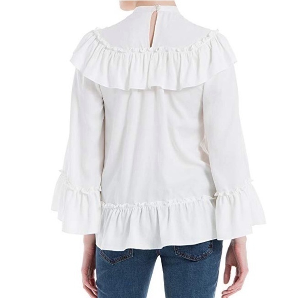MAXSTUDIO Ruffled Top sz S - Picture 3 of 8